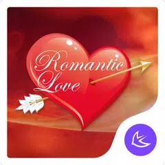 Скачать Red heart lovely-APUS Launcher APK