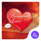 Red heart lovely-APUS Launcher icône