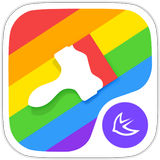 Arco iris colorido tema icono