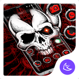Icona Red Evil Skull APUS Launcher Theme