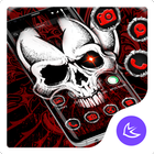 ikon Red Evil Skull APUS Launcher Theme