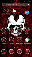 Red Evil Skull APUS Launcher Theme постер