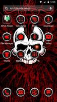 Red Evil Skull APUS Launcher Theme capture d'écran 1