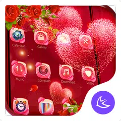 Red rose love-APUS launcher  free theme APK download