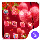 Red rose love-APUS launcher  free theme icon