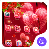 Red rose love-APUS launcher  free theme アイコン