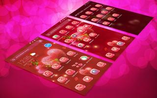 Red rose love-APUS launcher  free theme স্ক্রিনশট 2