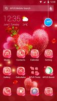Red rose love-APUS launcher  free theme ảnh chụp màn hình 3