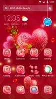 Red rose love-APUS launcher  free theme تصوير الشاشة 3