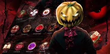 Rosso Spaventoso Zucca di Halloween a tema🎃