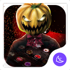 Rot Scary Pumpkin Halloween-Thema🎃 Zeichen