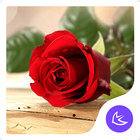 Red rose love - APUS Launcher  آئیکن