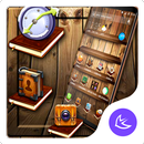 Wooden Bookshelf APUS Launcher APK