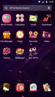 Purple kawaii Love—APUS launcher free theme скриншот 1