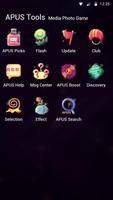 Purple kawaii Love—APUS launcher free theme скриншот 2