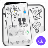 White & Black Love APUS Launch-icoon