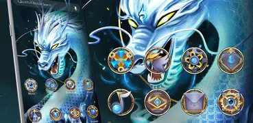 Göttliche Cool White Dragon-APUS Launcher theme