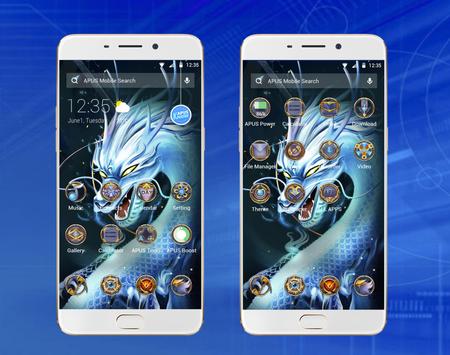 Divine Cool White Dragon-APUS Launcher theme screenshot 1