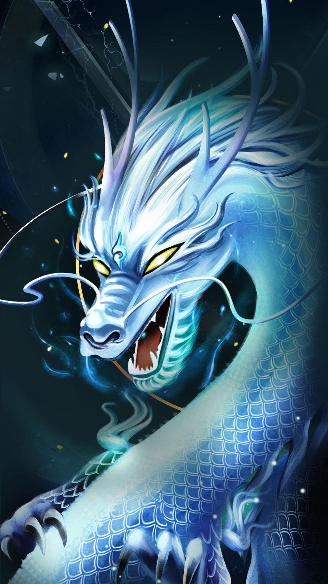 Divine Cool White Dragon Apus Launcher Theme For Android