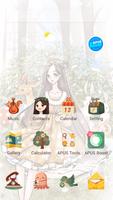 Cute Girl Kawaii Deer - APUS Launcher Theme poster