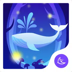 Rabbit at night theme for Andr APK download