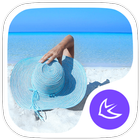 Beach-APUS Launcher theme آئیکن