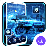 Speedy neon car APUS Launcher  ícone