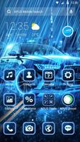 Speedy neon car APUS Launcher  постер