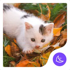 White Cat-APUS Launcher theme APK Herunterladen