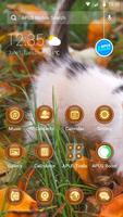 White Cat-APUS Launcher theme Affiche