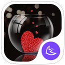 Transparent Heart APUS theme APK