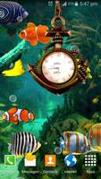 Aquarium Live Wallpaper - Analog Clock capture d'écran 1