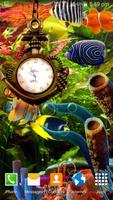 Aquarium Live Wallpaper - Analog Clock capture d'écran 3