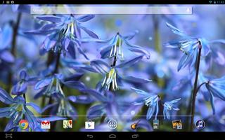 Blue Flower Live Wallpaper capture d'écran 2
