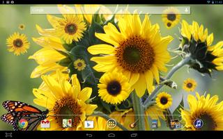 Sunflower Live Wallpaper capture d'écran 2