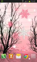 Pink Winter Live Wallpaper capture d'écran 1