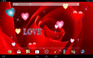 Rose Hearts LWP capture d'écran 2