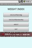 BMI & BAI & Standard Weight تصوير الشاشة 1