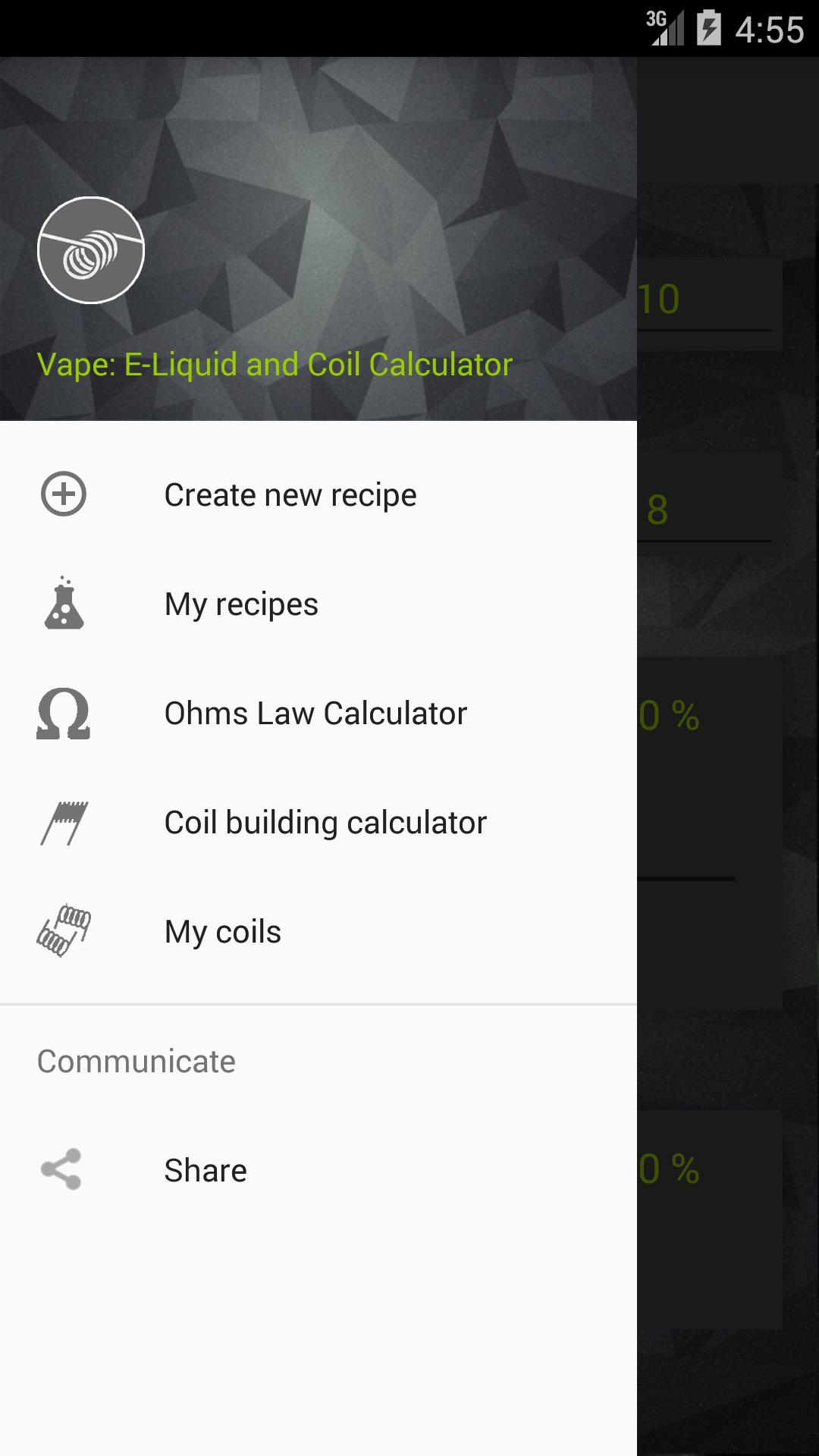 Download do APK de Vape: Calculadora E-Liquid e Coil para Android