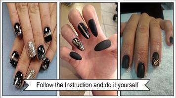 برنامه‌نما Cool Black and Gold Nail Design عکس از صفحه