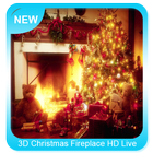 Cheminée de Noël 3D HD Live Wallpaper icône