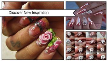 3D Acrylic Roses Stiletto Nails screenshot 1