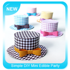 Chapeaux de bricolage simple mini-fête comestibl icône