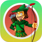 Shoot arrow at targets archery-icoon