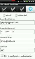 SMS 2 Email Conditional imagem de tela 3
