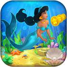 Icona arabian Princess mermaid jasmine at sea game
