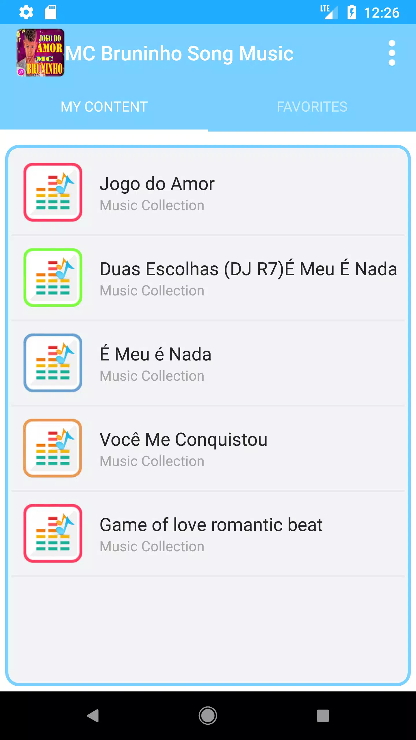 JOGO DO AMOR, MC Bruninho Letra da música APK (Android App