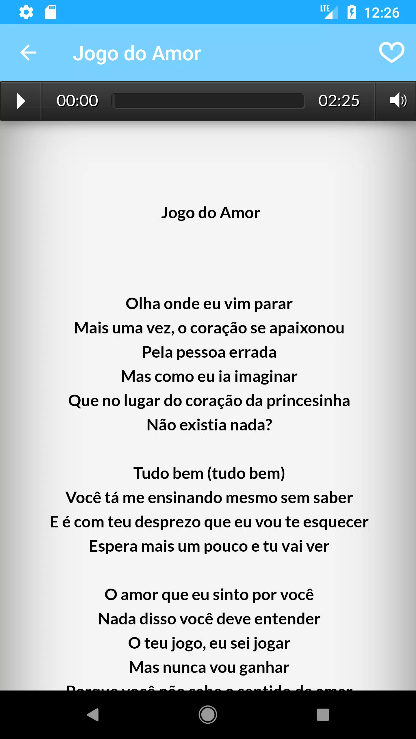 MC Bruninho - Jogo do Amor Musica e Letra 2018 APK voor Android