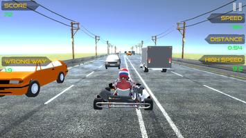 Traffic Go Kart Racer 3D Cartaz