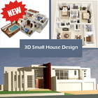 3D Kleine Haus Design Zeichen